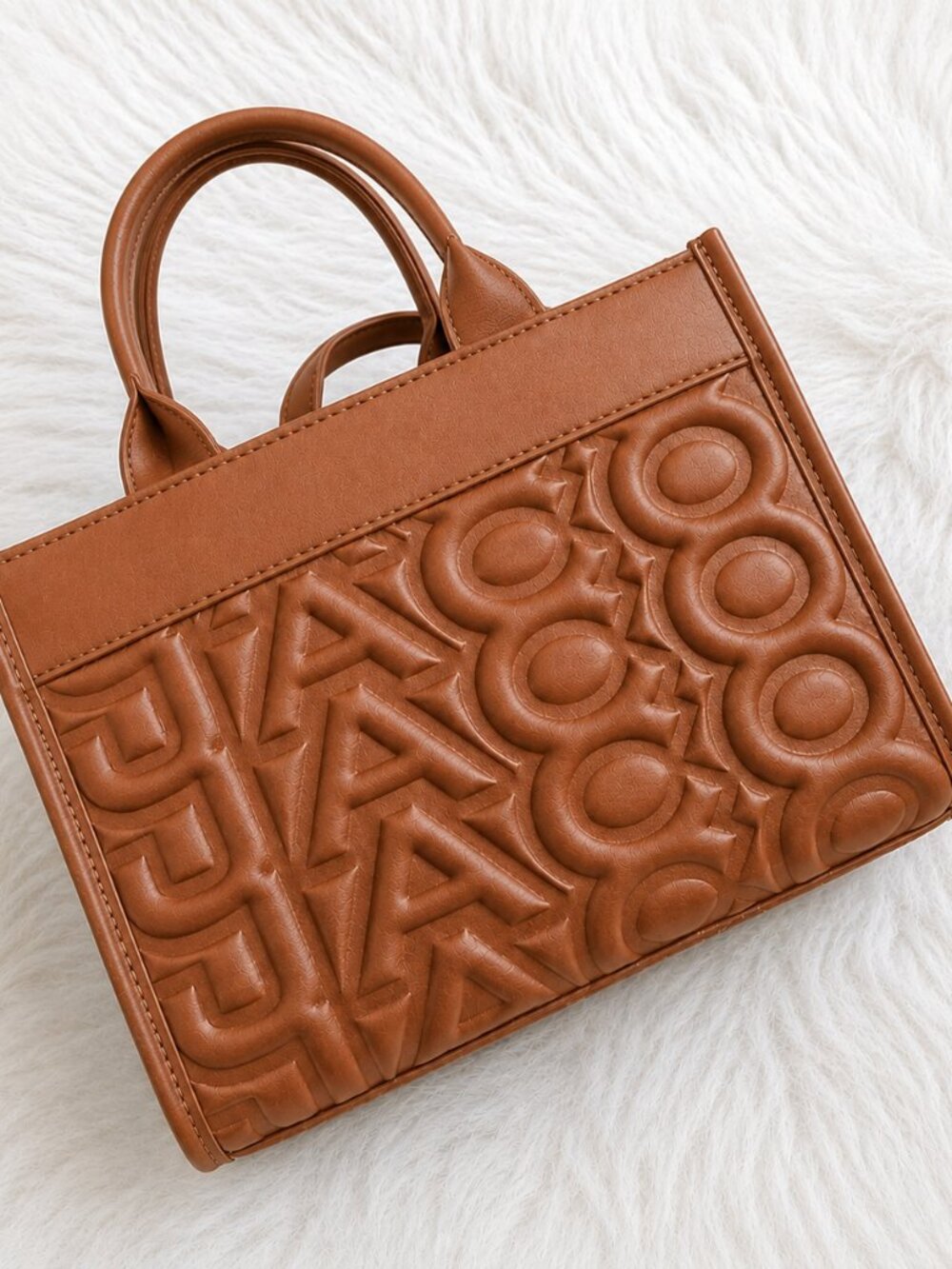 NWT Marc Jacobs The Tote Bag Brown Embossed Crossbody Handbag - Picture 2 of 2